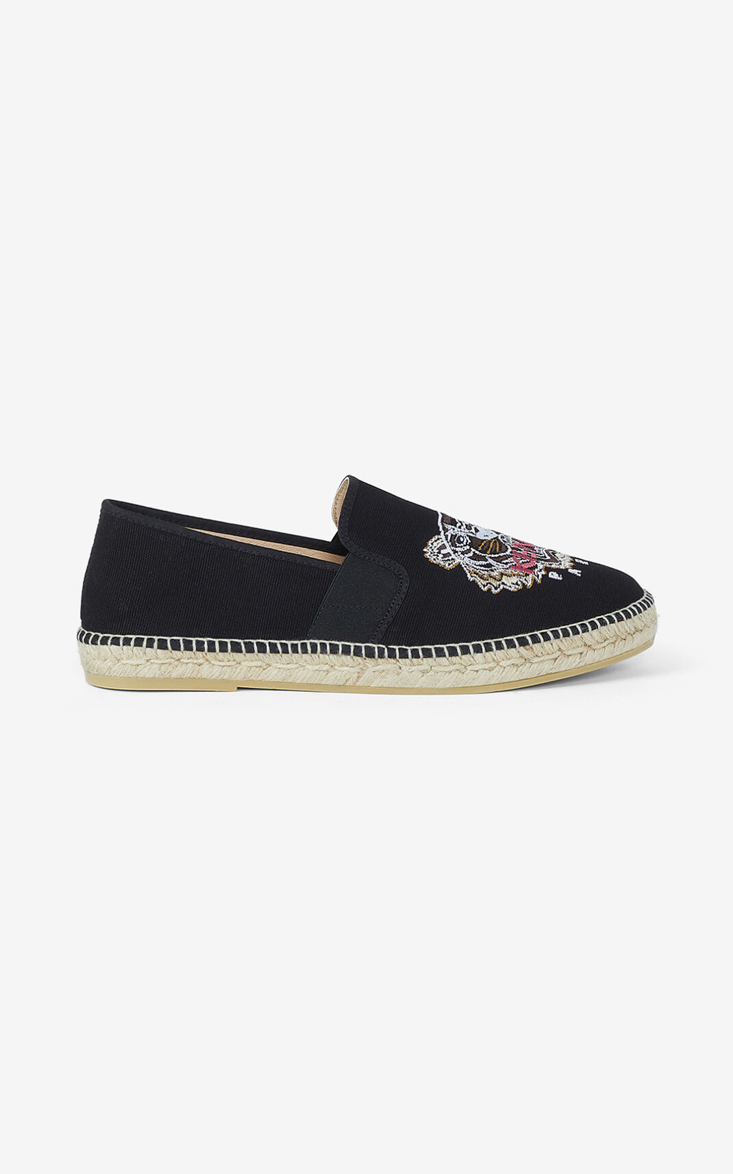 Kenzo Tiger elasticated Espadrilles Férfi Fekete | ID.046066